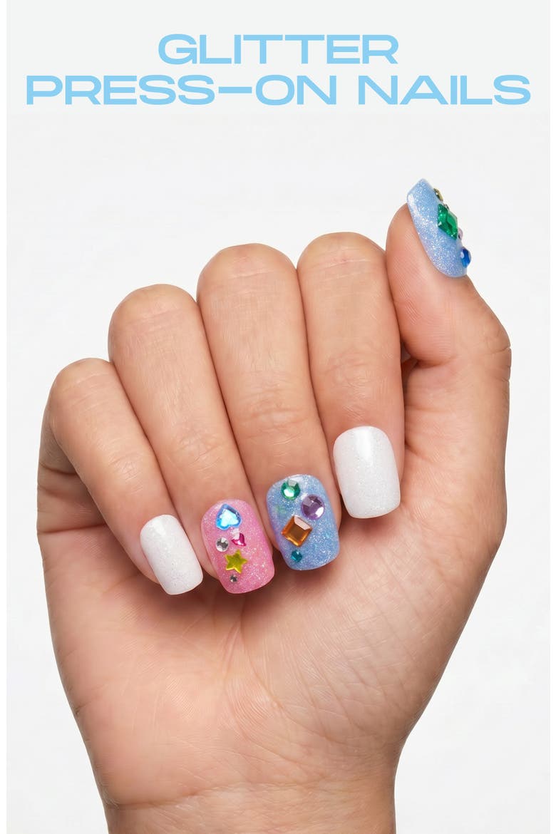 Kids' 24-Piece Rhinestone Press-On Nails, Alternate, color, OPEN MISCELLANEOUS
