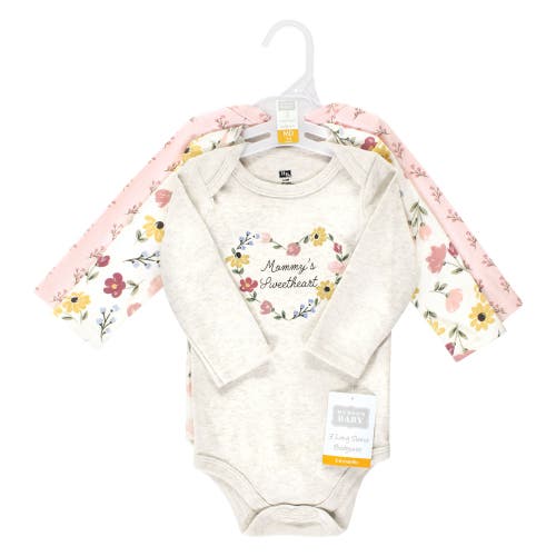 Hudson Baby Little Soft Cotton Long-sleeve One-piece 3pk