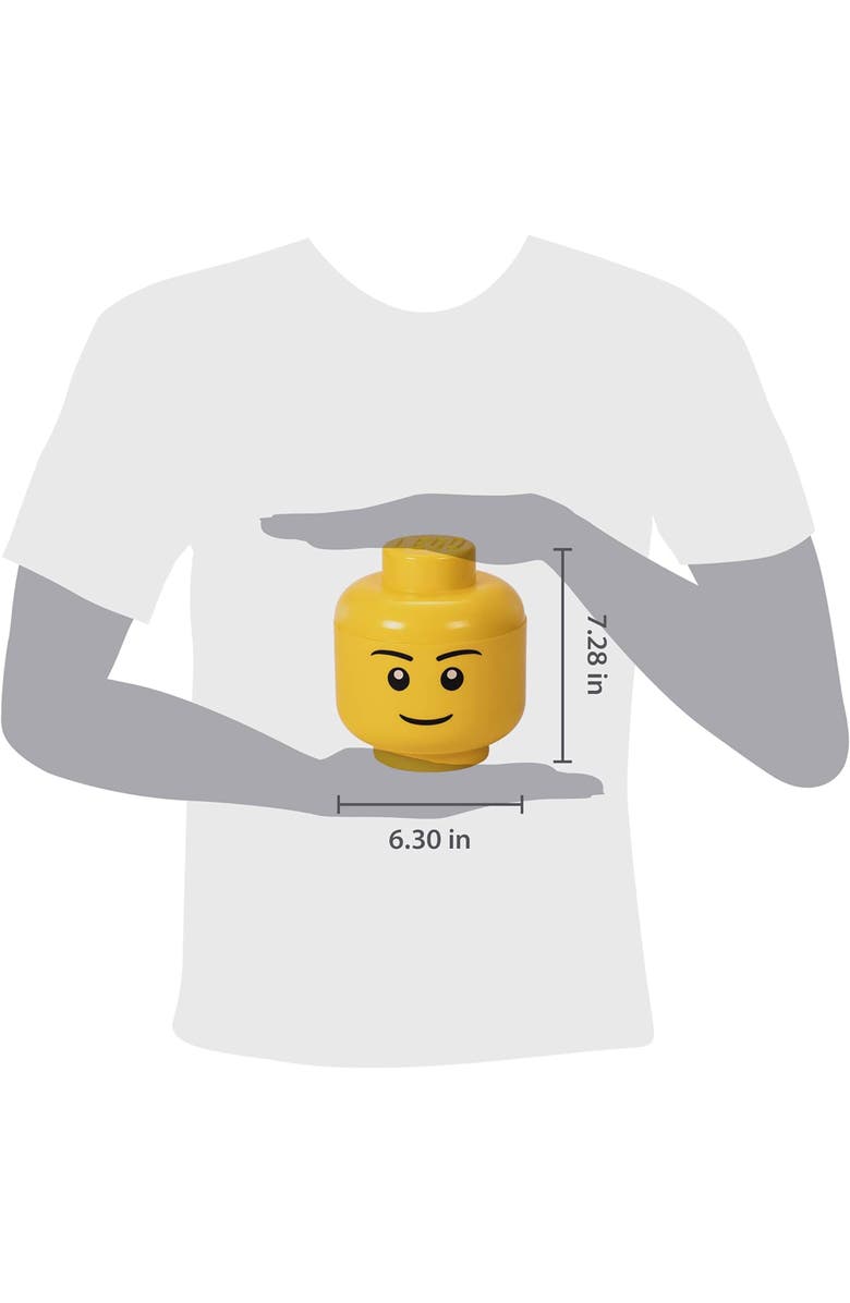 LEGO Storage Head Small Girl, Ages 3+, Alternate, color, Yellow