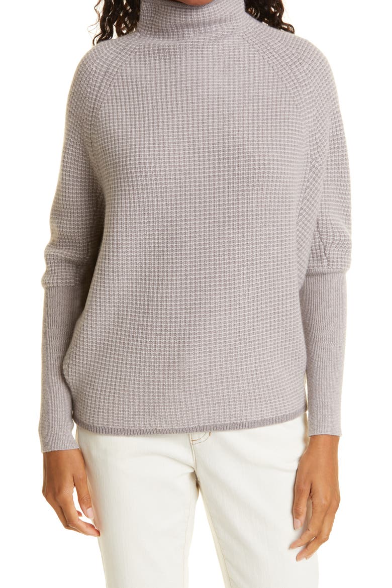 Emma Cashmere Mock Neck Sweater, Main, color, STRIPE