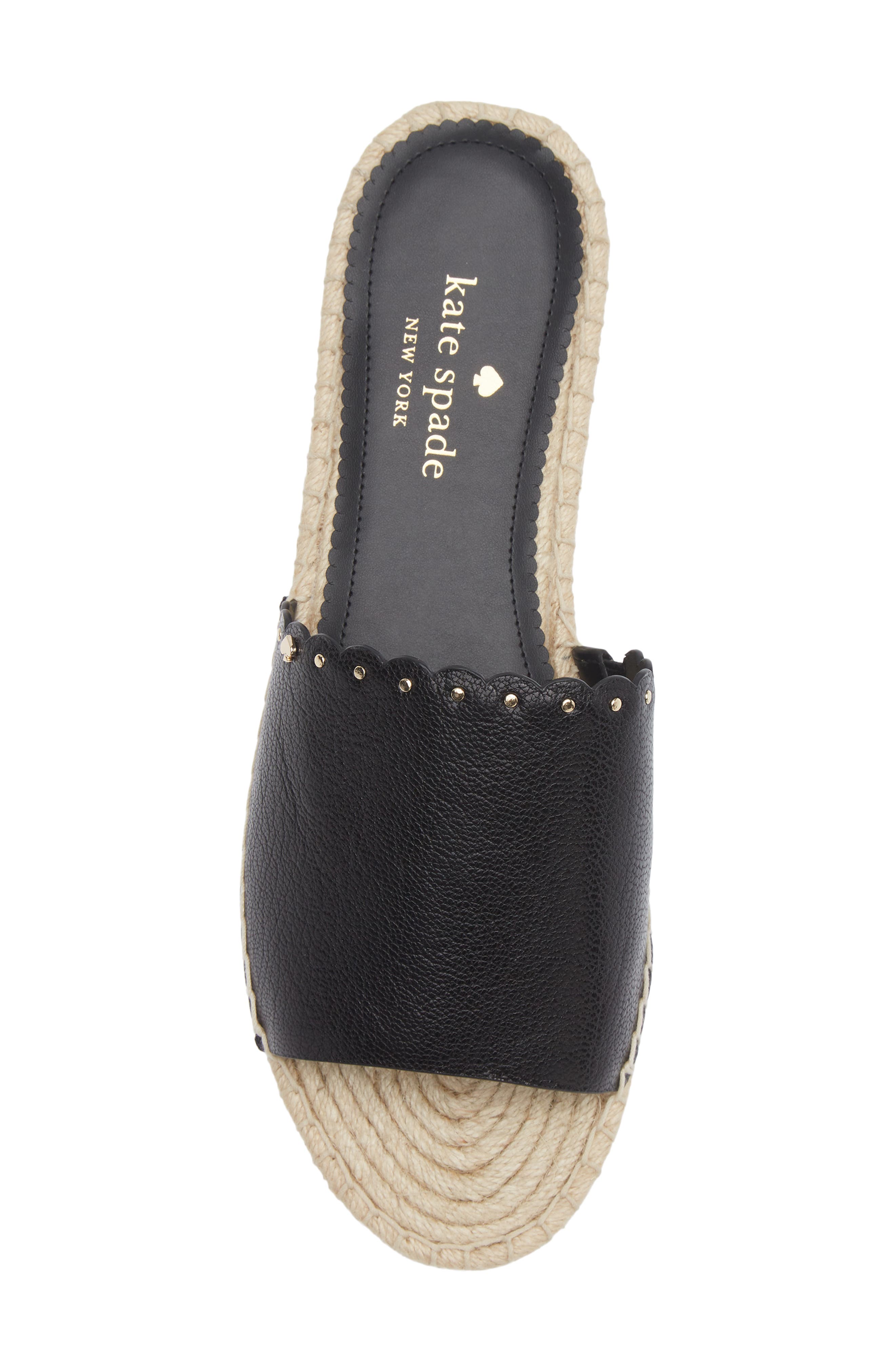 Kate Spade New York gabriela espadrille slide sandal, Alternate, color, Black