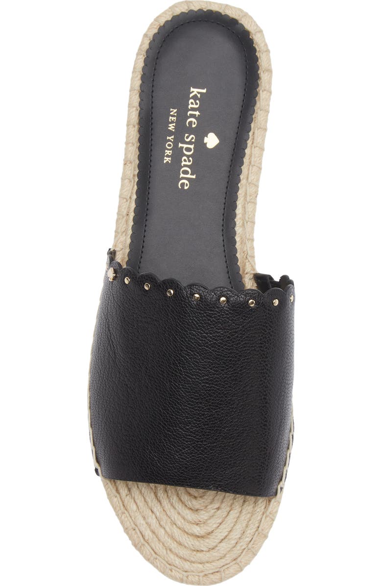 Kate Spade New York gabriela espadrille slide sandal, Alternate, color, Black