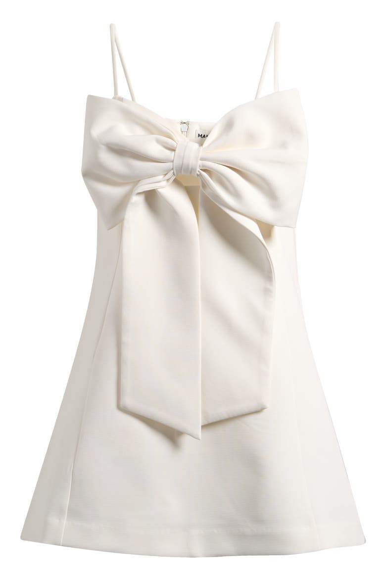 Caroline Bow Front Minidress, Alternate, color, WHITE