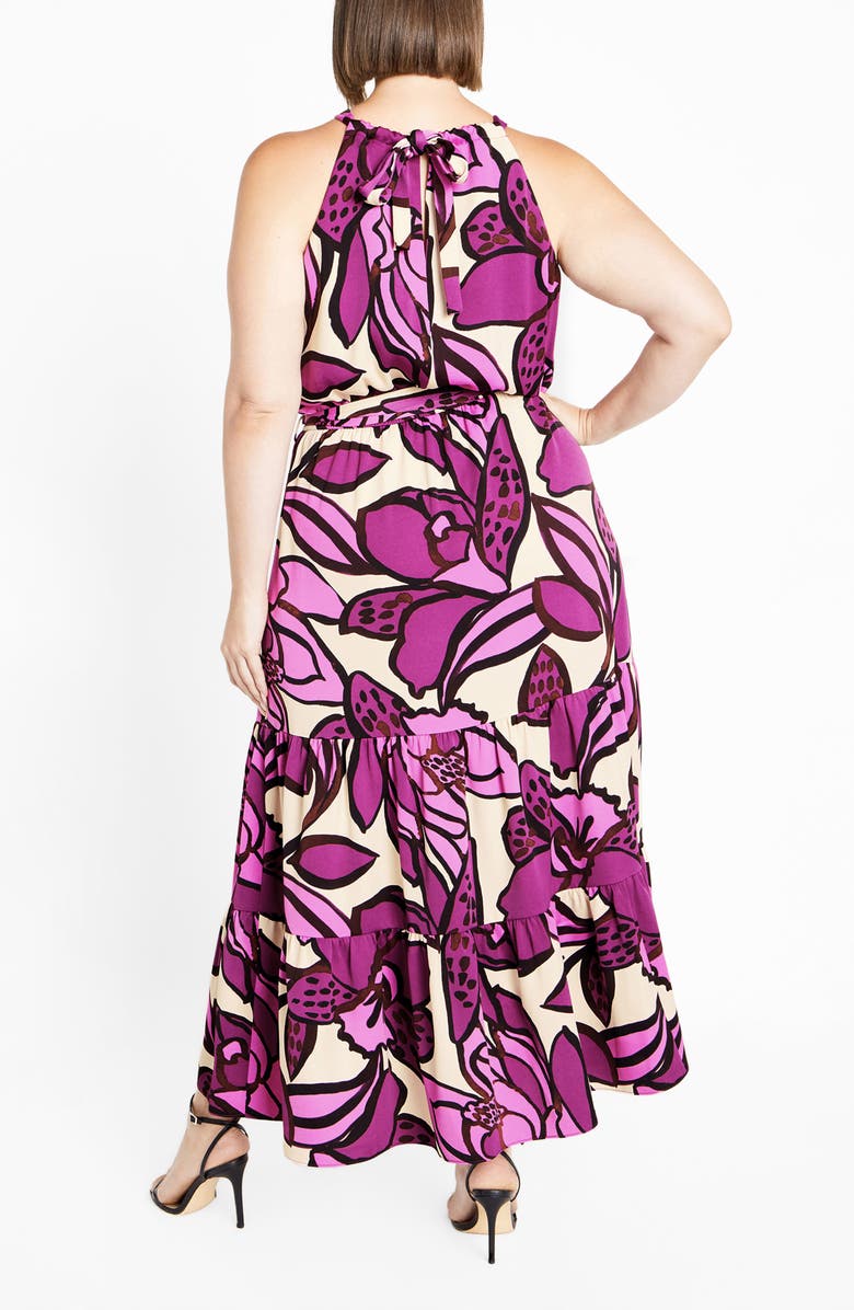 City Chic Felicity Floral Maxi Dress, Alternate, color, Print
