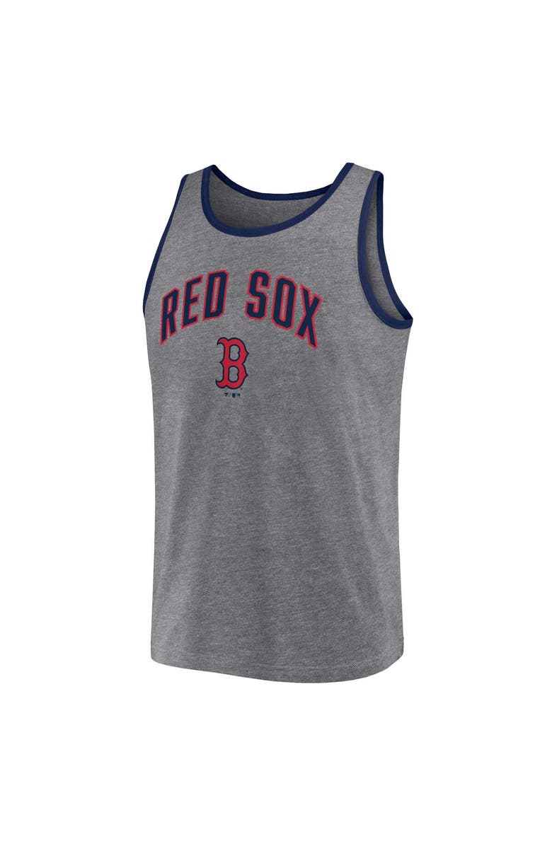 FANATICS Men's Fanatics Branded  Heather Gray Boston Red Sox Primary Tank Top, Alternate, color, Heather Gray