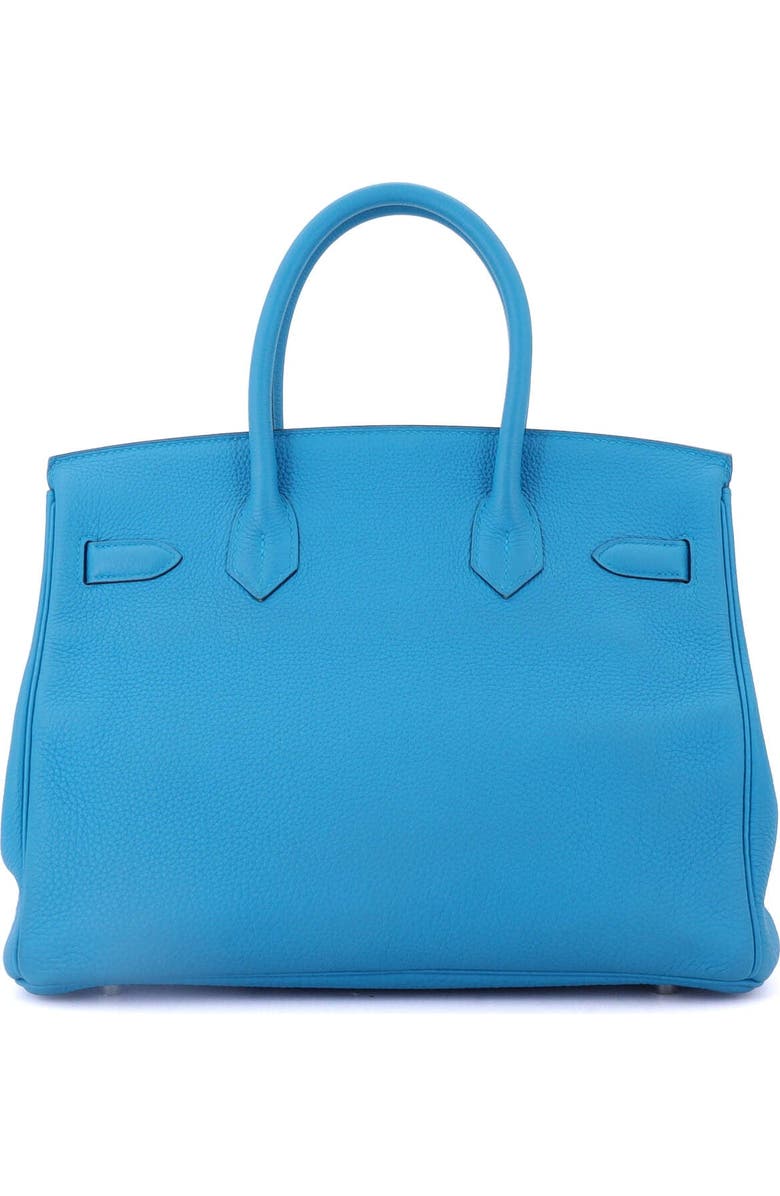 Pre-Owned Hermes Birkin Handbag Verso Togo with Palladium Hardware 30, Alternate, color, Bleu Zanzibar/Malachite