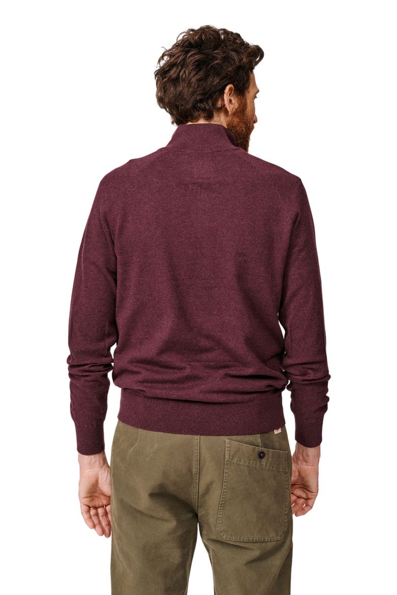 Bonby Zip Neck Sweater, Alternate, color, Bordeaux