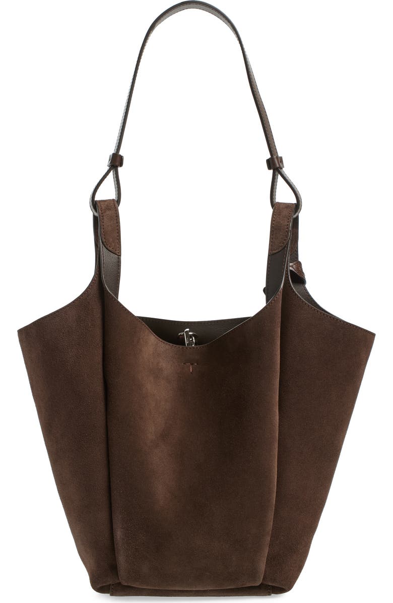 Tod's Small Api Suede Shoulder Bag, Alternate, color,