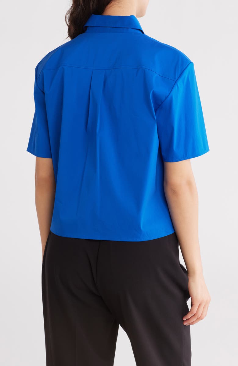 Theory Boxy Crop Shirt, Alternate, color, Wave