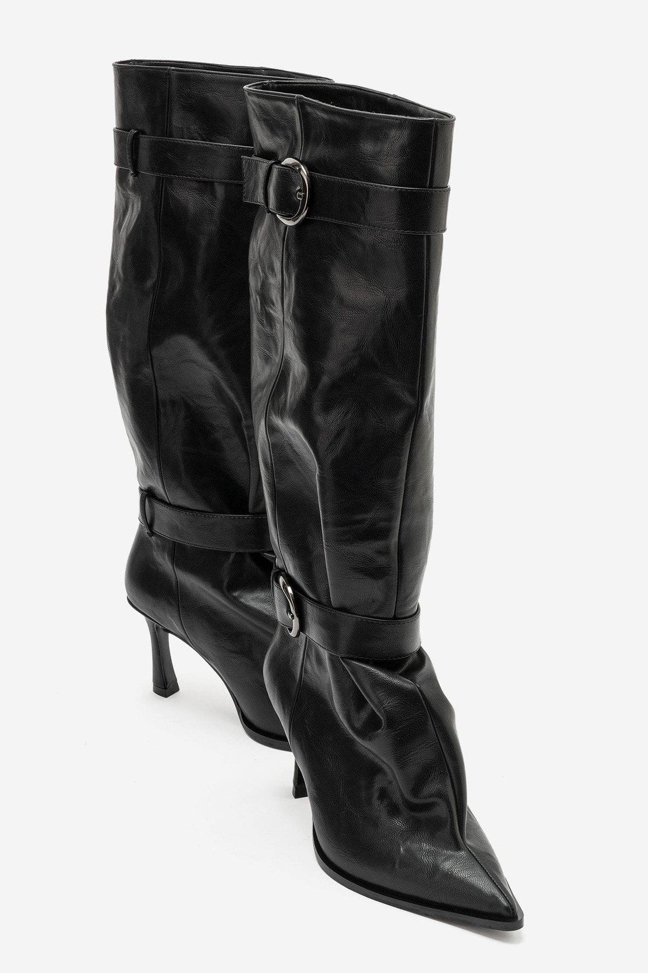 Marcella Stiletto Knee High Boot, Alternate, color, Black