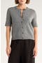 Short Sleeve Button-Up Cardigan