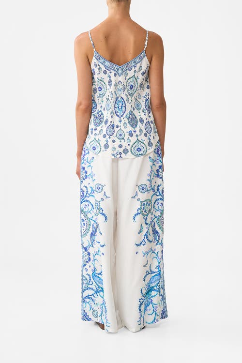 Camilla V-neck Bias Cami Isnik Lullaby In Multi