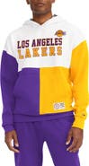 TOMMY JEANS Men's Tommy Jeans White/Purple Los Angeles Lakers Andrew Split Pullover Hoodie