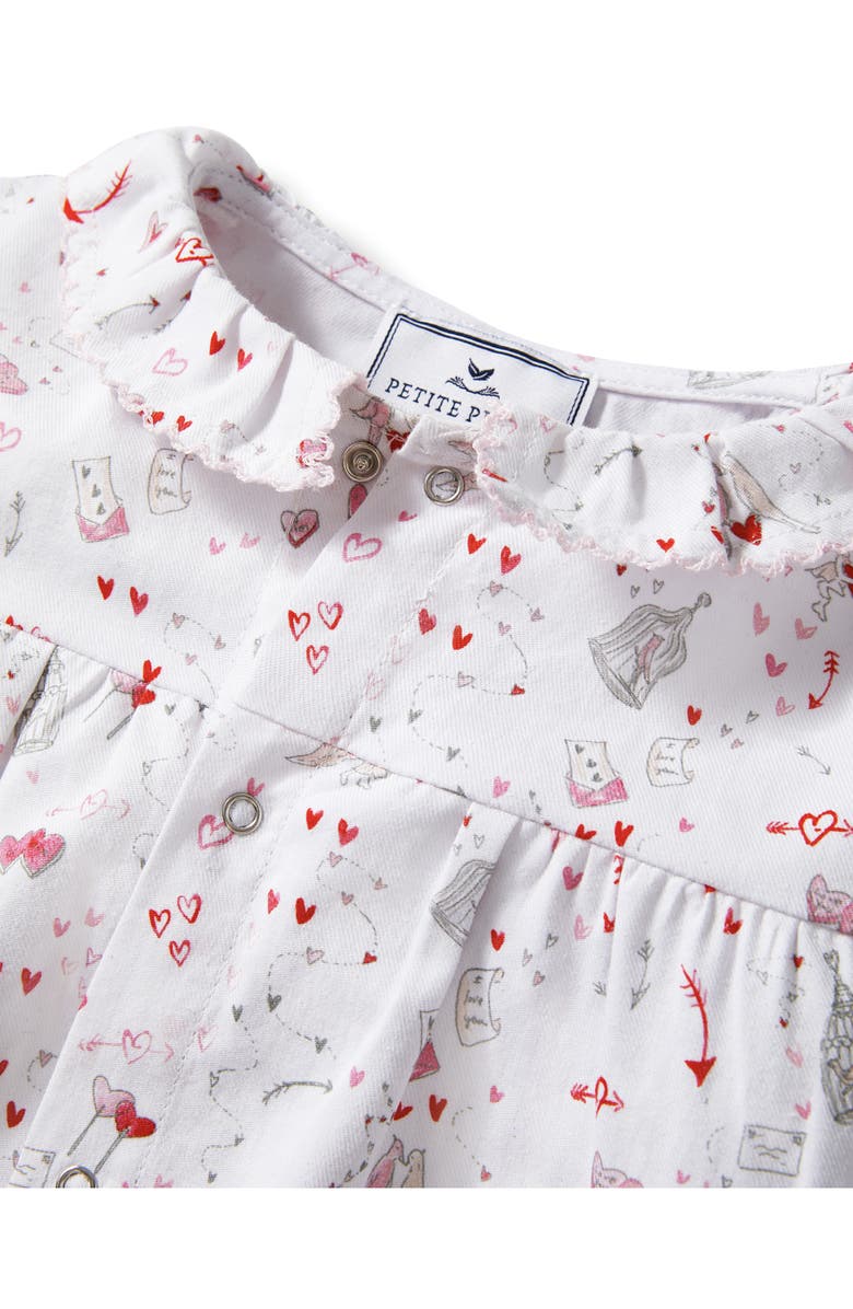 Petite Plume Madeline Twill Romper, Alternate, color, White