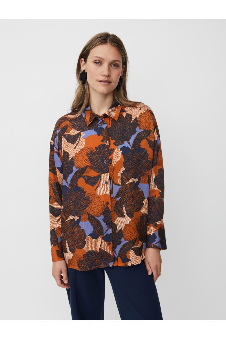 MaIfo Long Sleeve Collared Shirt, Main, color, Autumnal