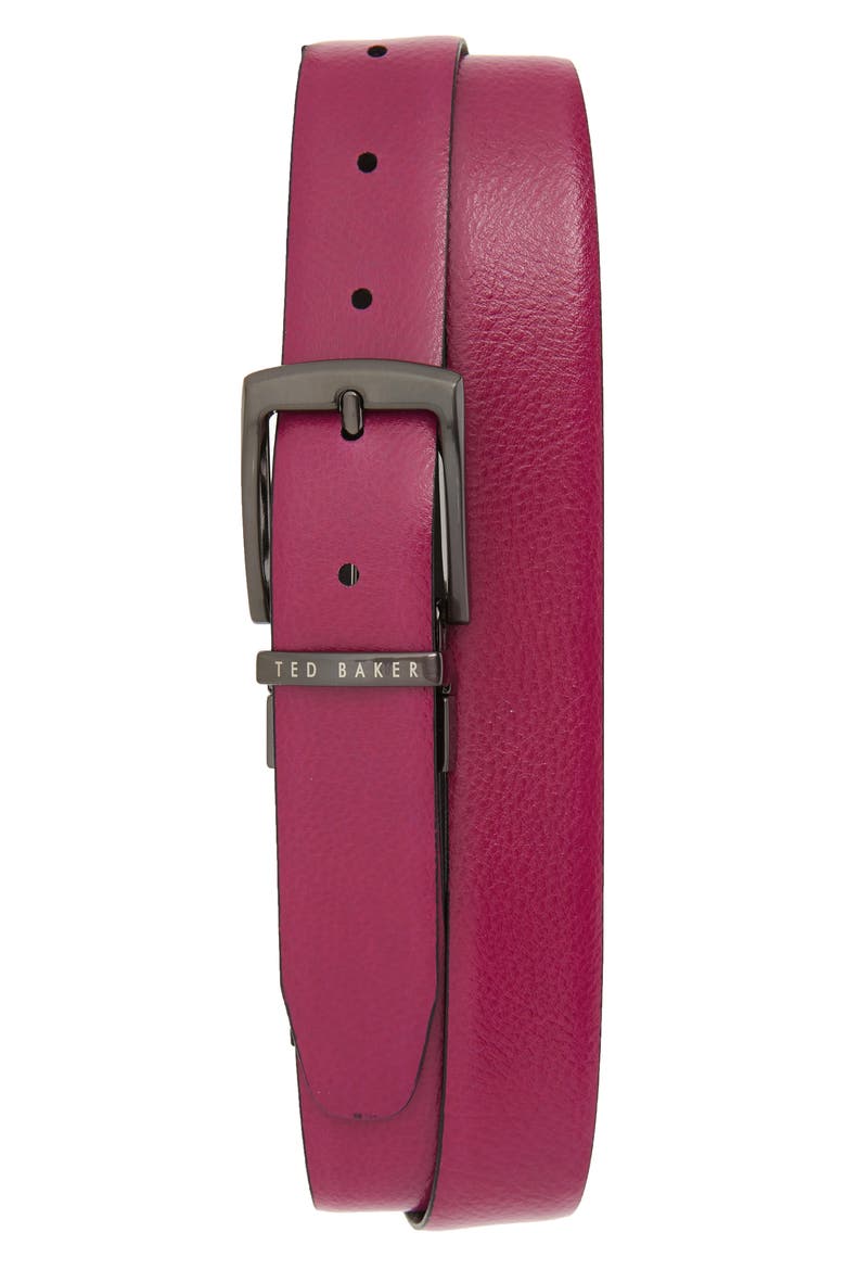 Reversible Leather Belt, Alternate, color, BLACK