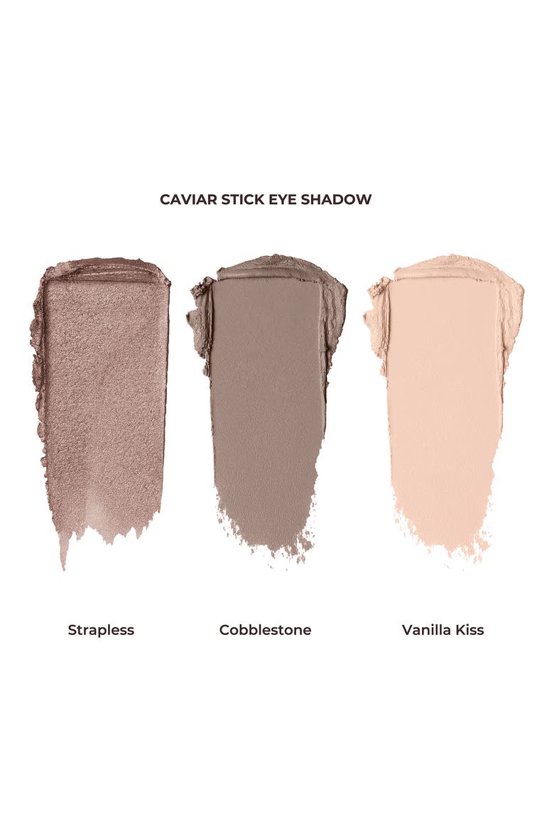 Effortless Eyes Caviar Stick Eye Shadow Trio Set $102 Value, Alternate, color, STRAPLESS/COBBLESTONE/VANILLA