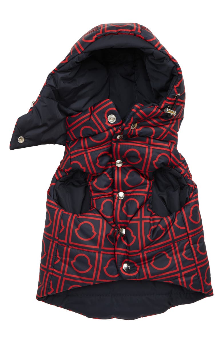 Moncler Genius Moncler Hooded Reversible Puffer Dog Vest, Main, color,