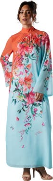 Coast Printed Tie Back Column Maxi Dress