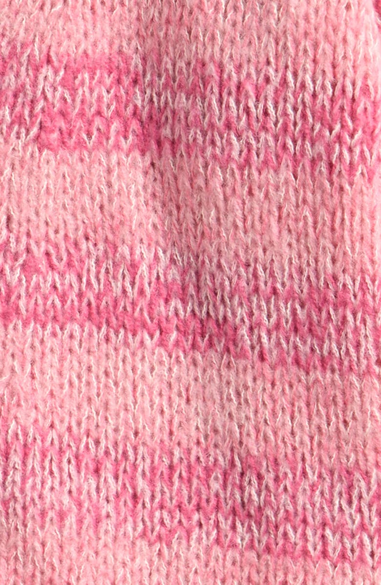 Freshman Kids' Stripe Mixed Stitch Open Front Cardigan, Alternate, color, Pink Combo