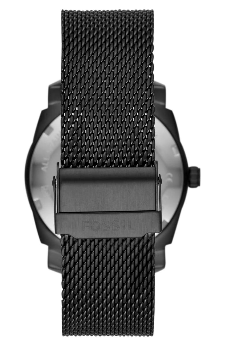 Fossil Machine Mesh Strap Watch, 42mm, Alternate, color, 