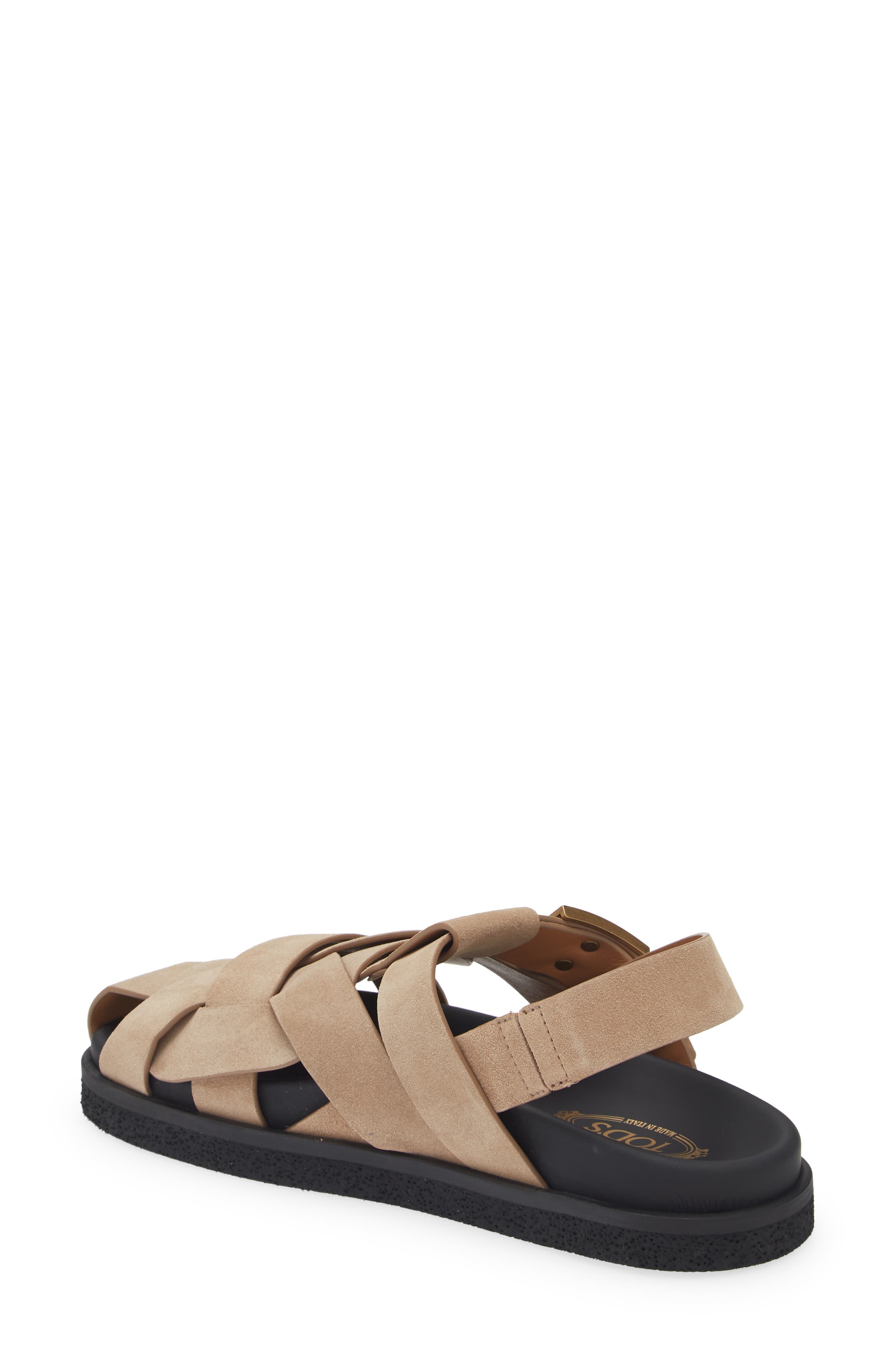 Tod's T-Logo Fisherman Sandal, Alternate, color, 