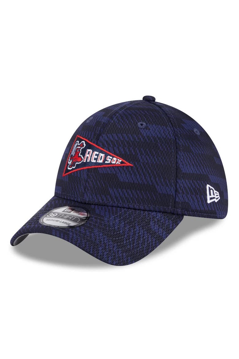 Men's New Era Navy Boston Red Sox 2025 MLB Clubhouse 39THIRTY Flex Hat, Main, color, Navy