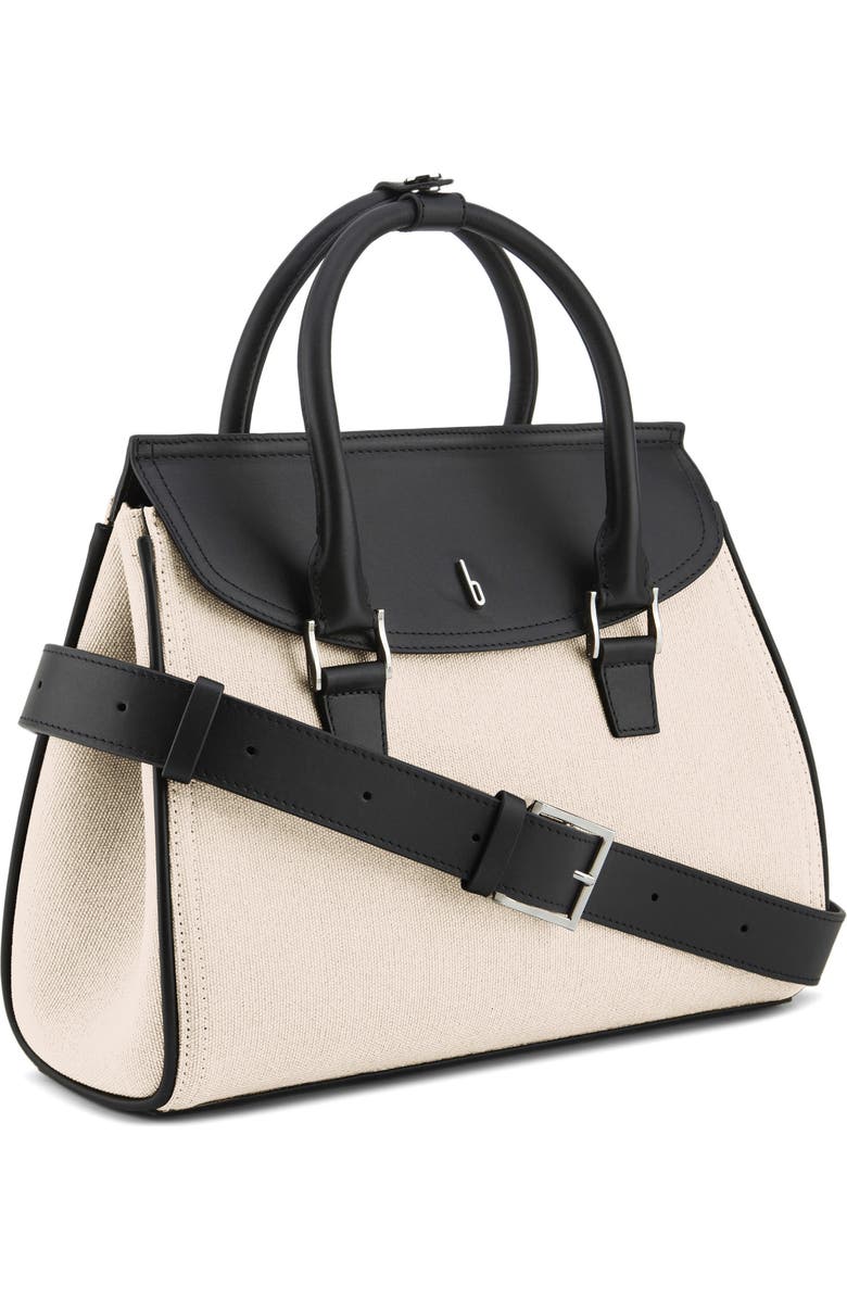 behno Medium Coco Canvas & Leather Satchel, Alternate, color, Sand/ Black