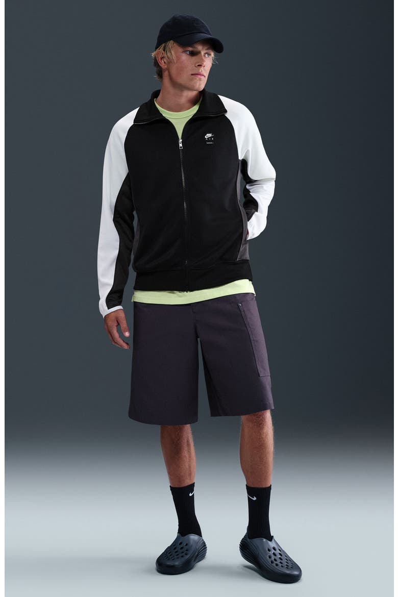 Air Full Zip Track Jacket, Alternate, color, BLACK/ WHITE