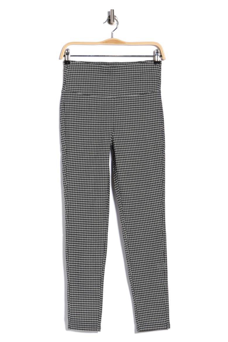Plaid Leggings, Alternate, color, BLACK
