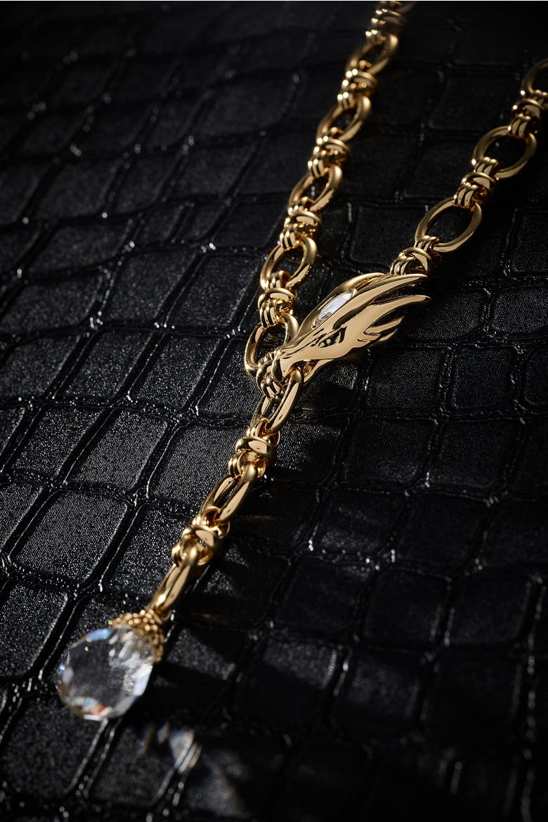 House of the Dragon Syrax Y Necklace, Alternate, color, Gold