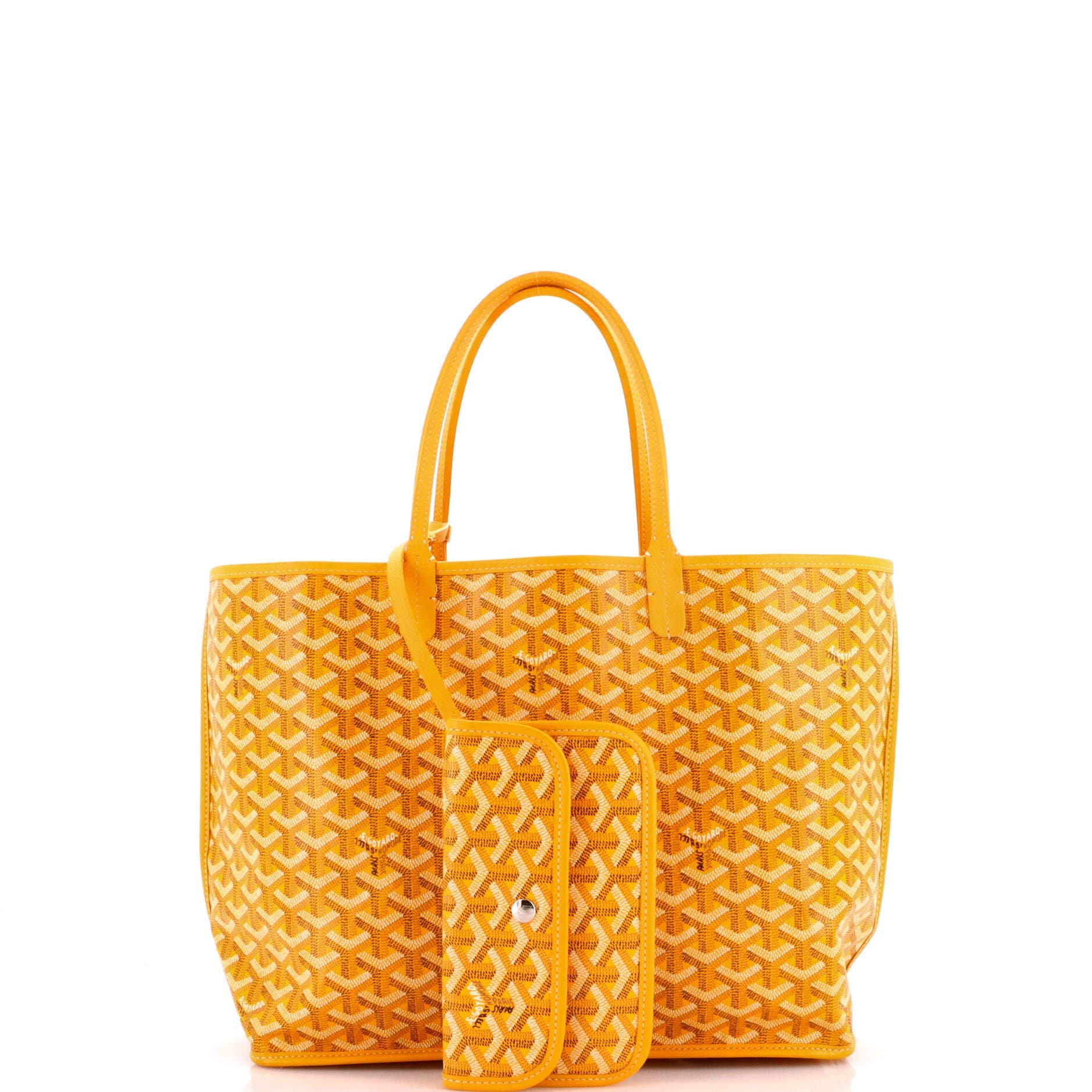 Pre-Owned Goyard Anjou Reversible Tote Coated Canvas PM, Alternate, color, Yellow