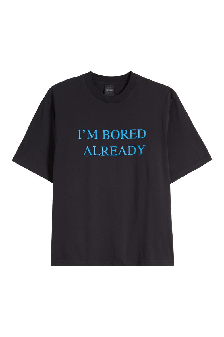 Bored Cotton Graphic T-Shirt, Alternate, color, BLACK