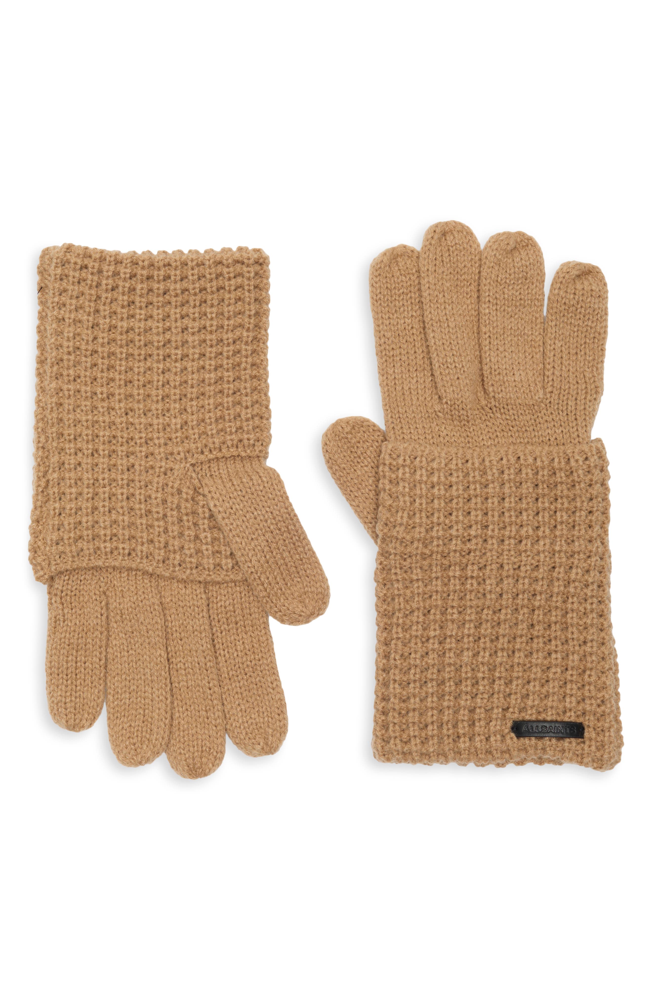 AllSaints Mixed Stitch Gloves