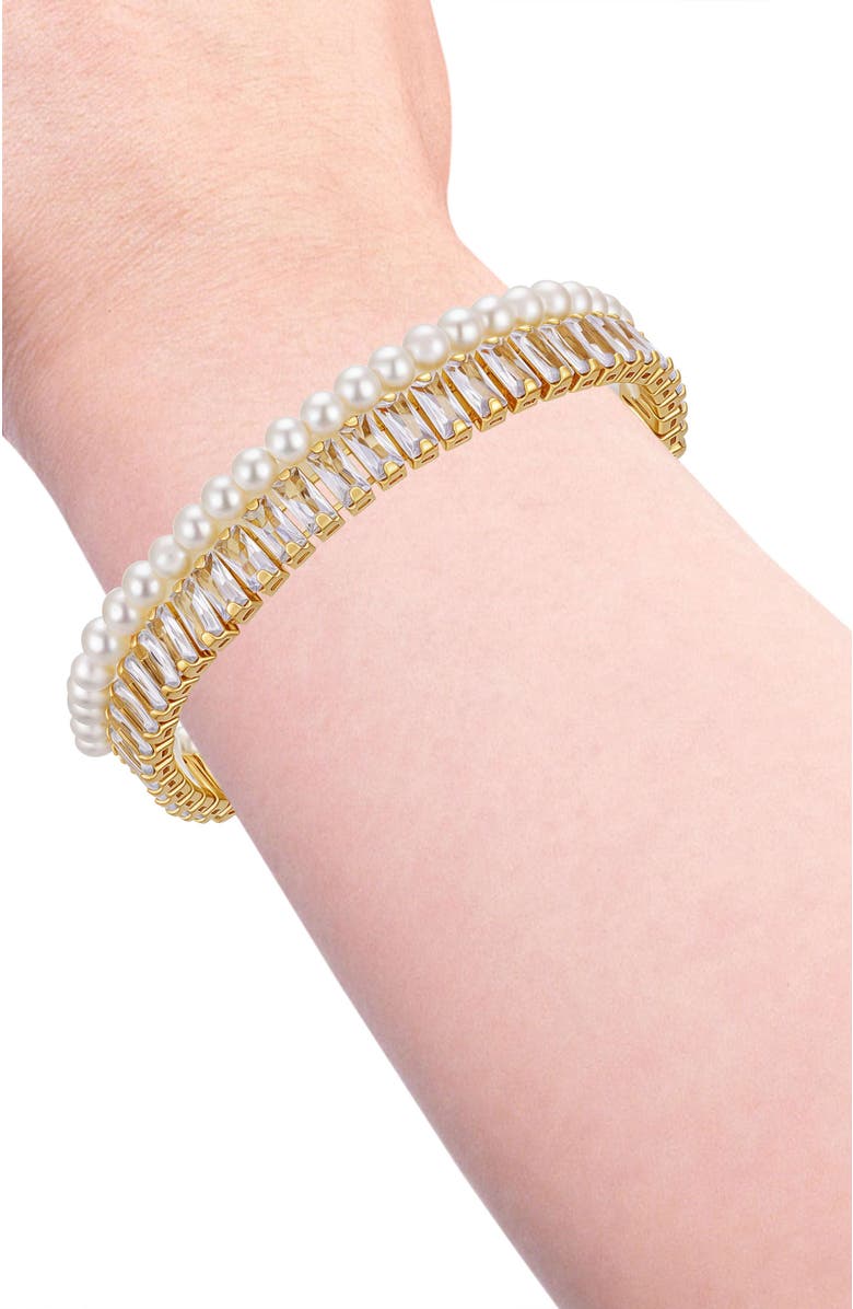 Vince Camuto Pearl Crystal Bracelet, Alternate, color, 