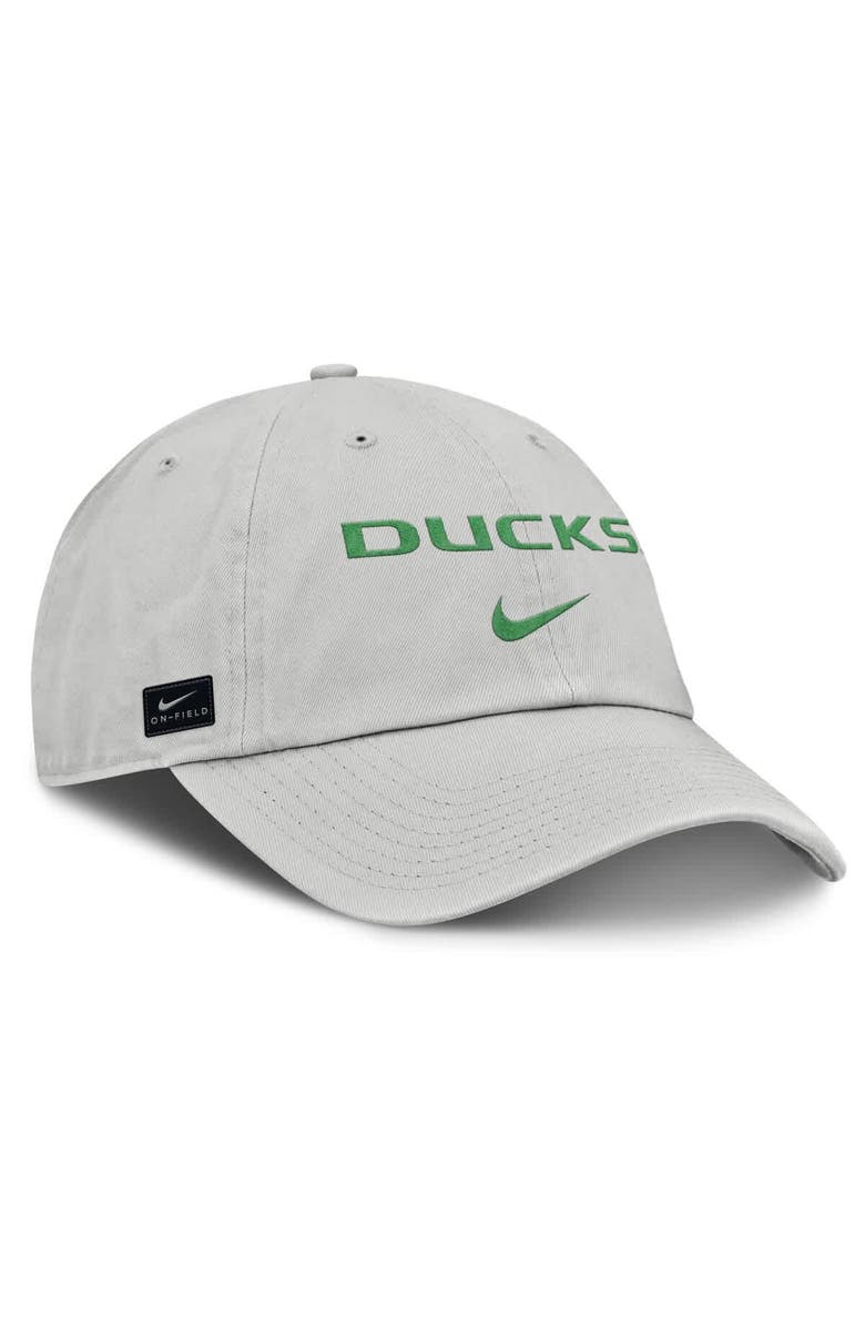 Nike Men's Nike Gray Oregon Ducks 2025 On-Field Gameday Club Adjustable Hat, Alternate, color, 