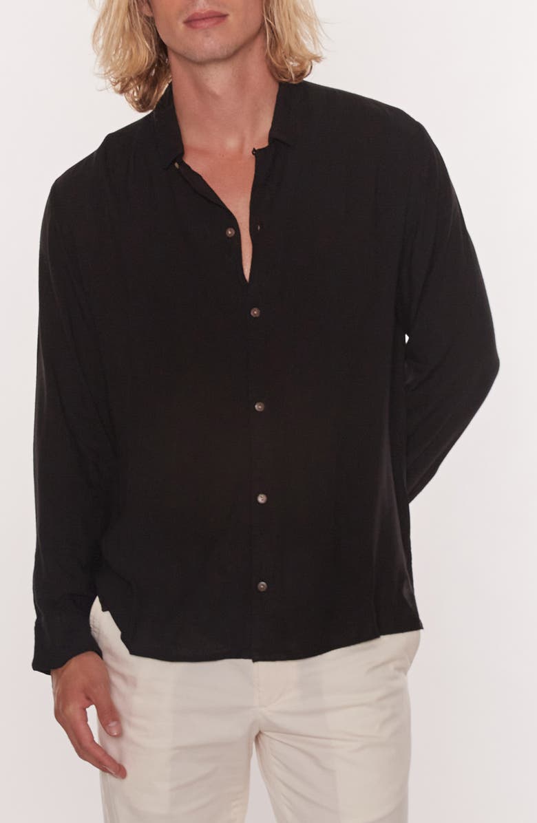 Raga Long Sleeve Button-Up Shirt, Main, color, Black