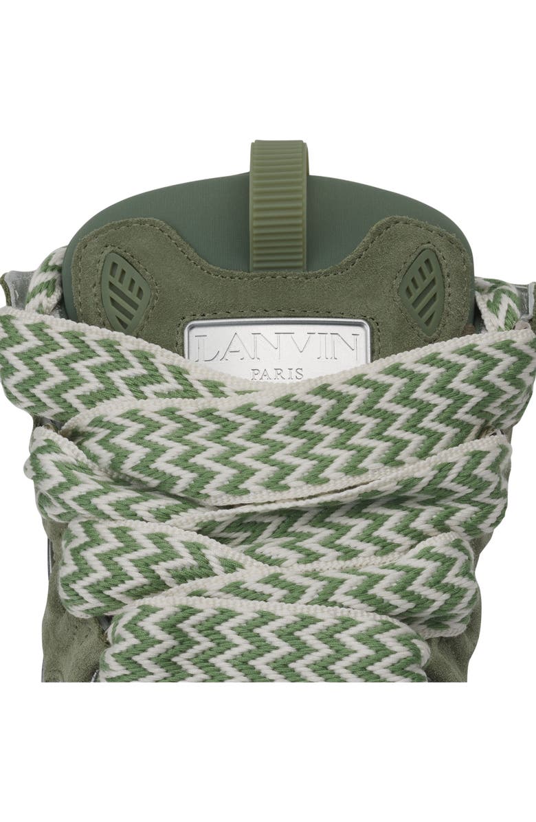 Lanvin Leather Curb Sneakers With Marbled Sole, Alternate, color,