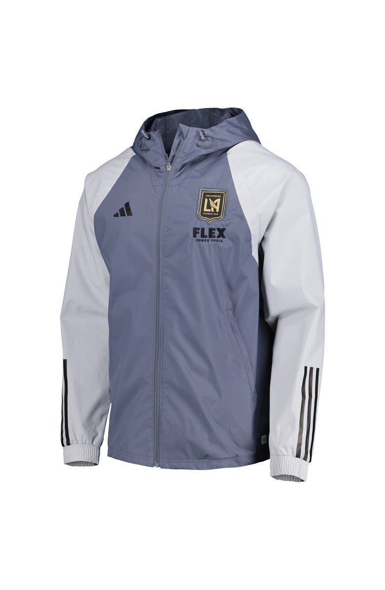 adidas Men's adidas Charcoal LAFC All-Weather Raglan Hoodie Full-Zip Jacket, Alternate, color,
