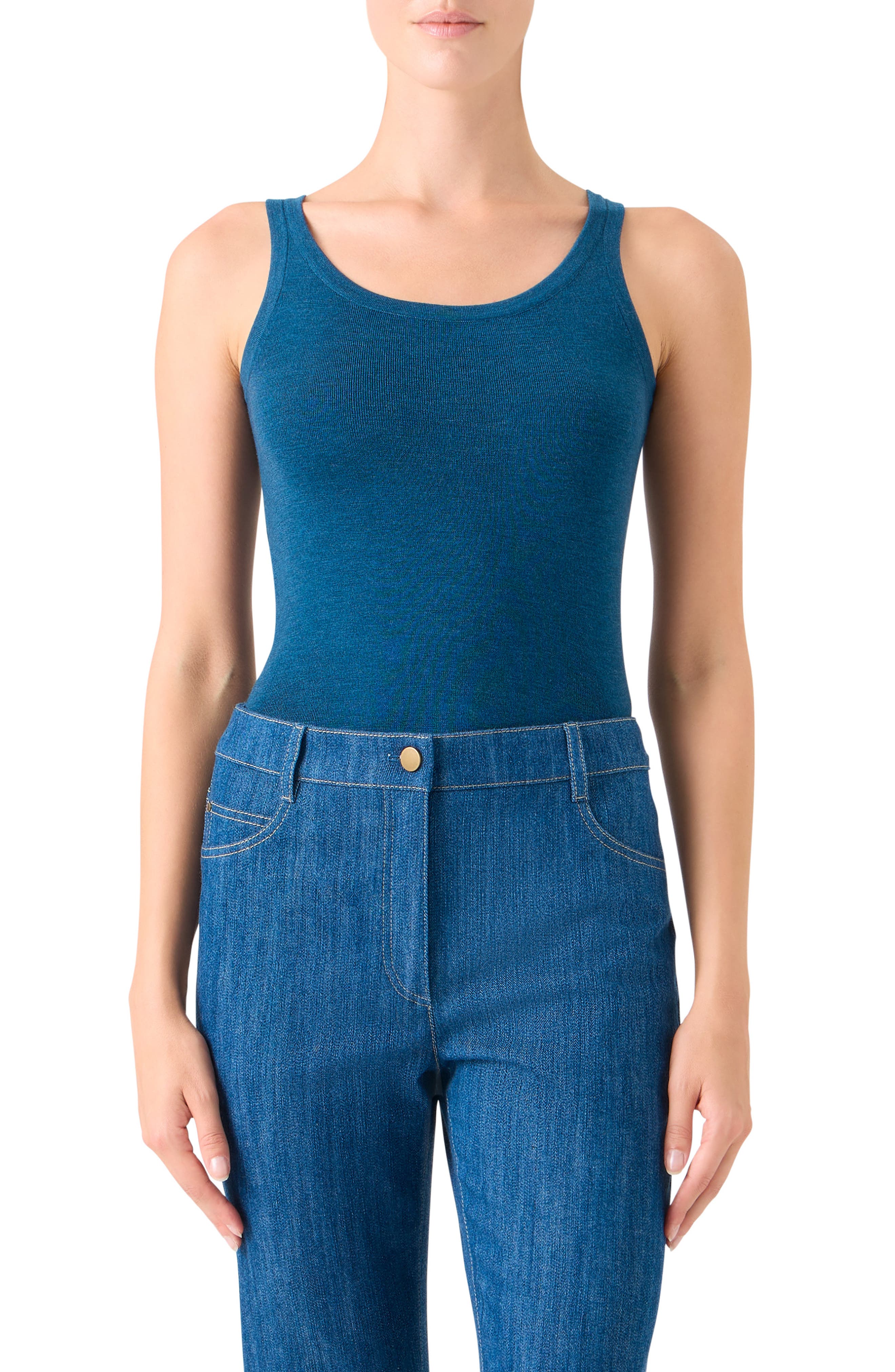 Fitted Virgin Wool Sweater Tank