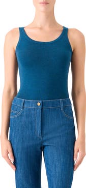 Akris punto Fitted Virgin Wool Sweater Tank