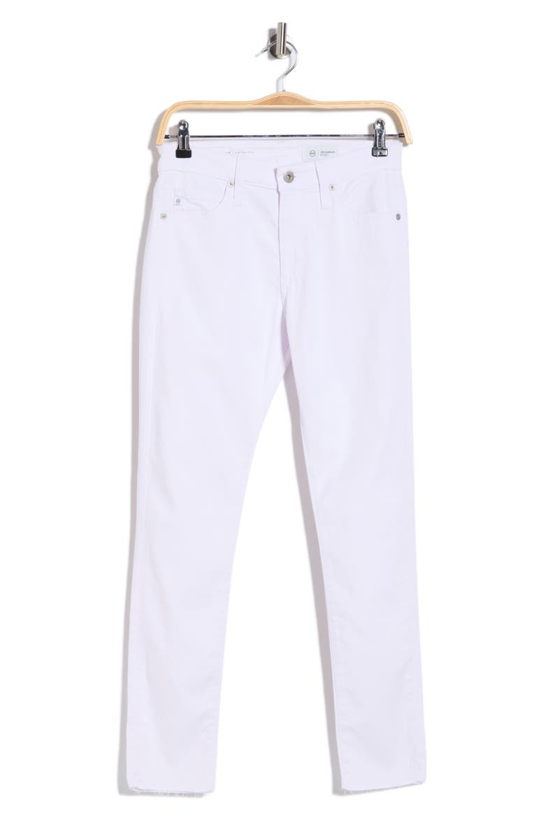Farrah Mid Rise Ankle Skinny Jeans, Alternate, color, PEARL WHITE