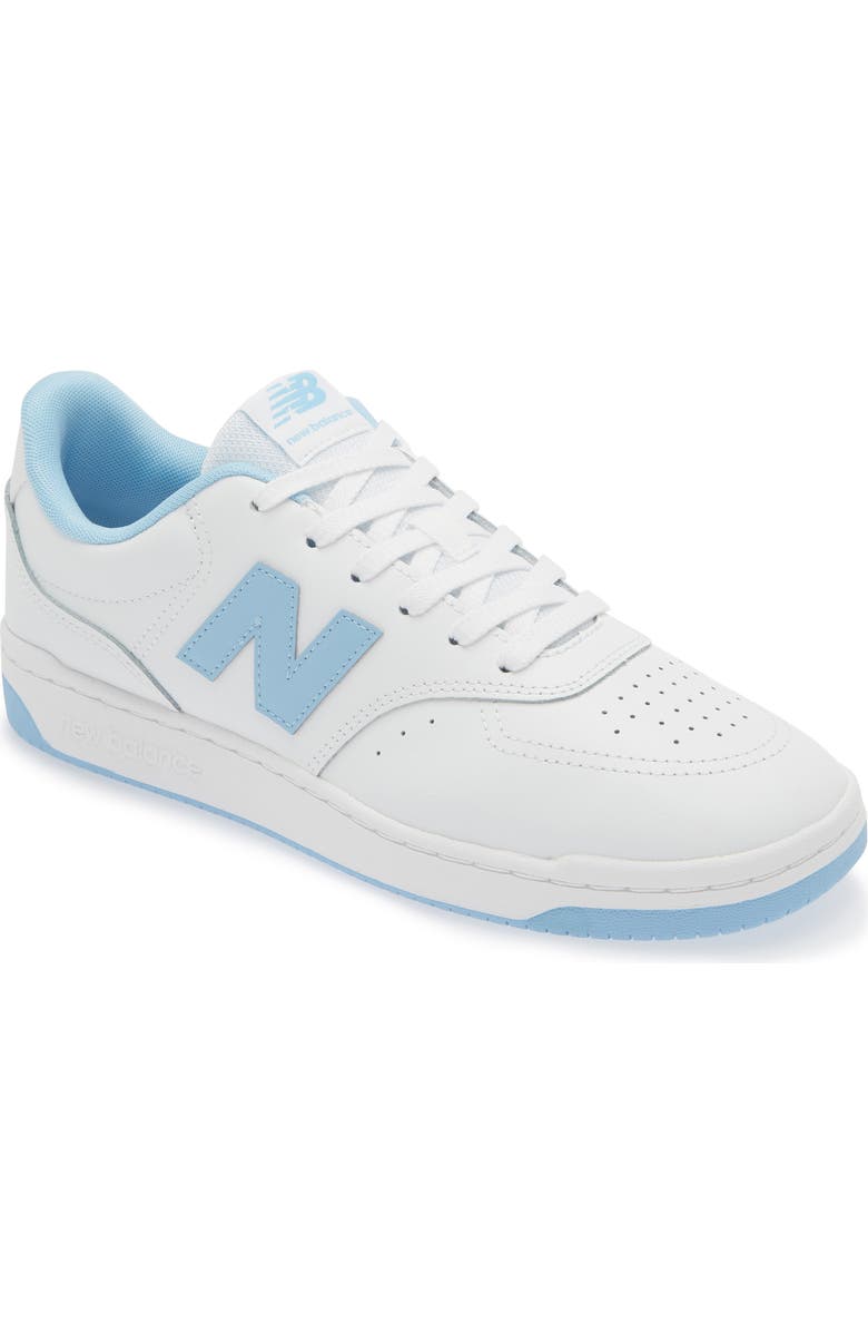 New Balance BB80 Basketball Sneaker, Main, color, White/ Light Blue
