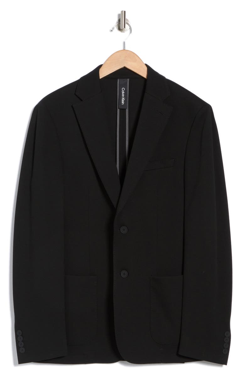 Calvin Klein Notch Lapel Sport Coat, Alternate, color, Black