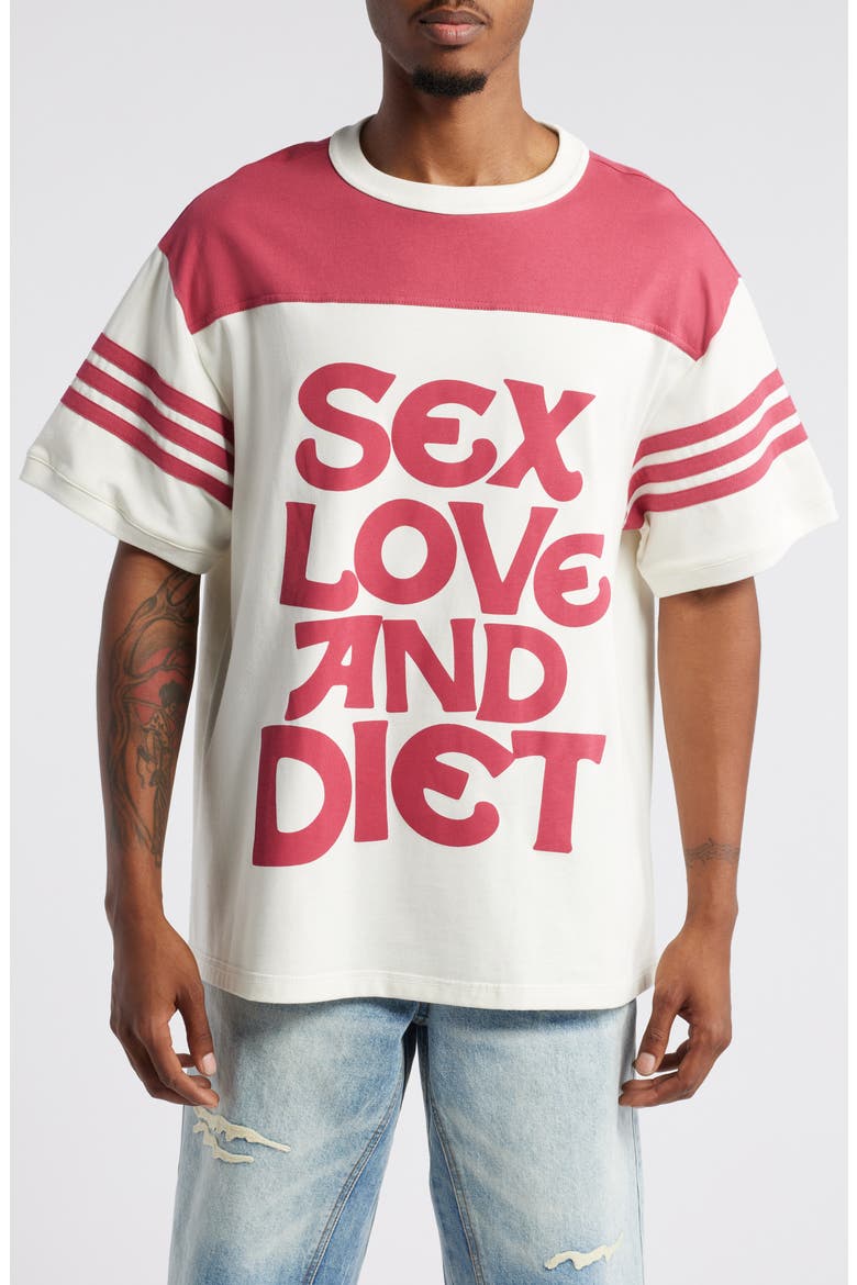 SLD Retro Colorblock Graphic T-Shirt (Nordstrom Exclusive), Main, color, MAROON