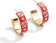 WEAR by Erin Andrews x BaubleBar Washington Nationals Enamel Hoop Earrings