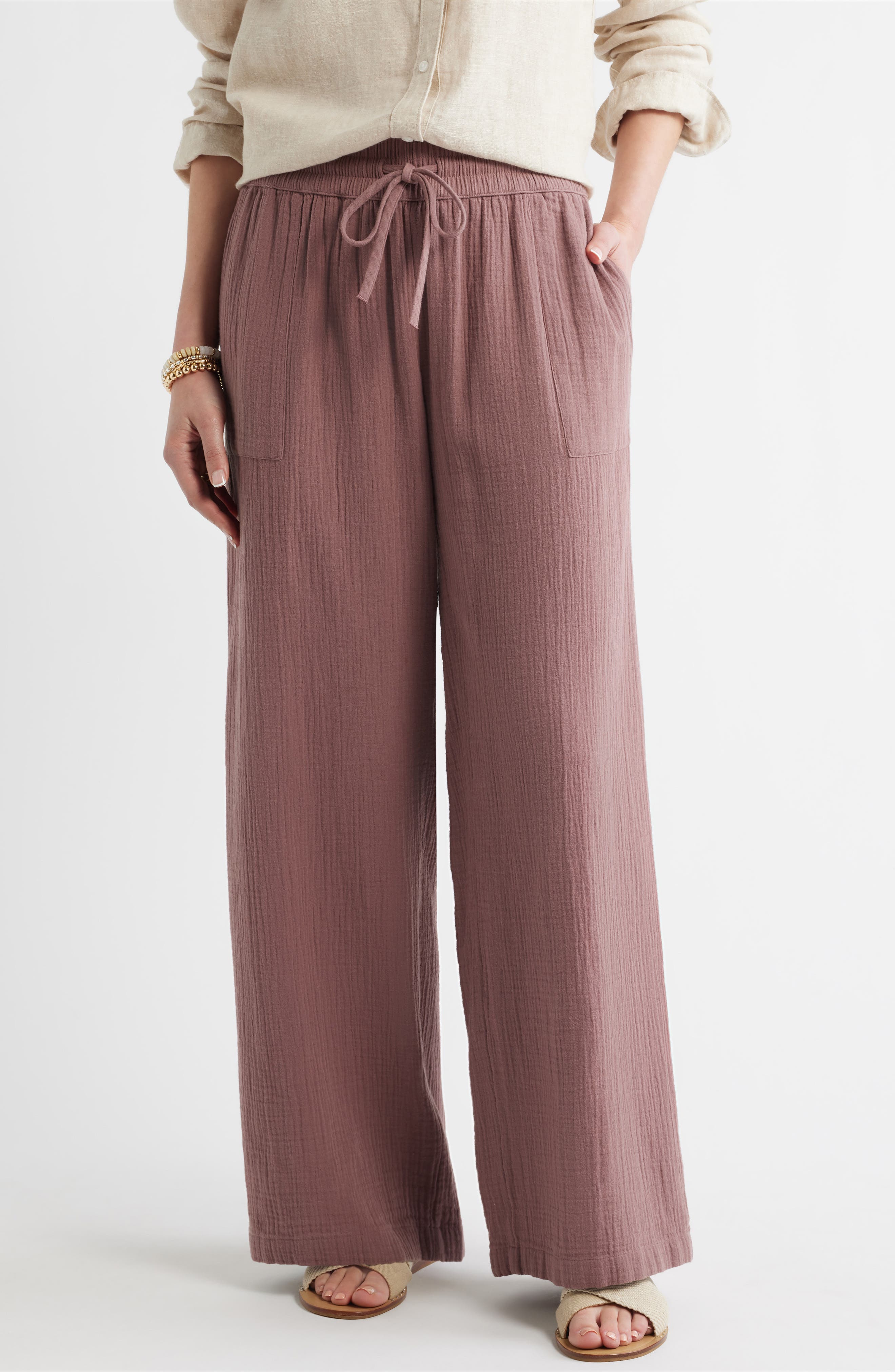 Wide Leg Gauze Pants - image 5