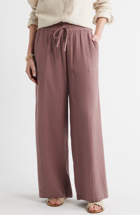 Wide Leg Gauze Pants
