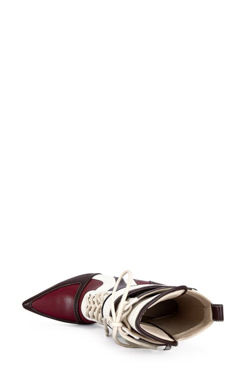Azalea Wang Amada Patchwork Bootie In Multi