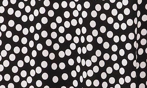 Chaus Polka Dot Pull-on Knit A-line Skirt In Black